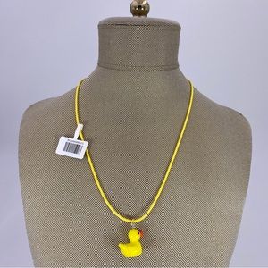 NWT Resin Rubber Duck 18-inch Yellow Cord Necklace-FREE Gift Box!
